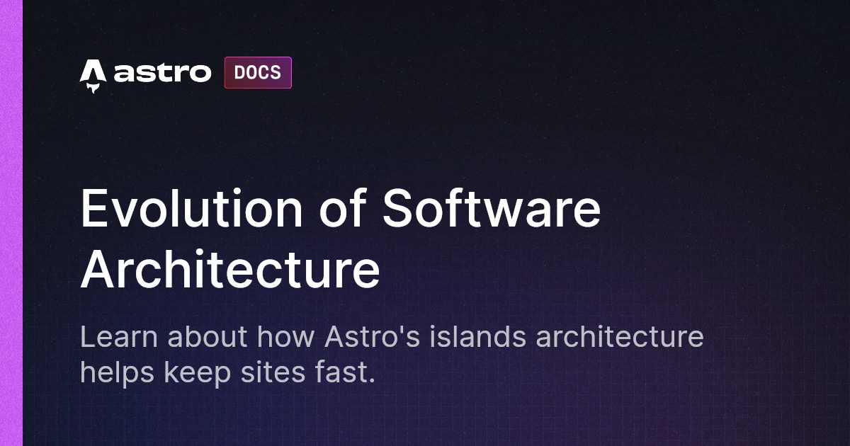 Evolution of Software Architecture | Docs